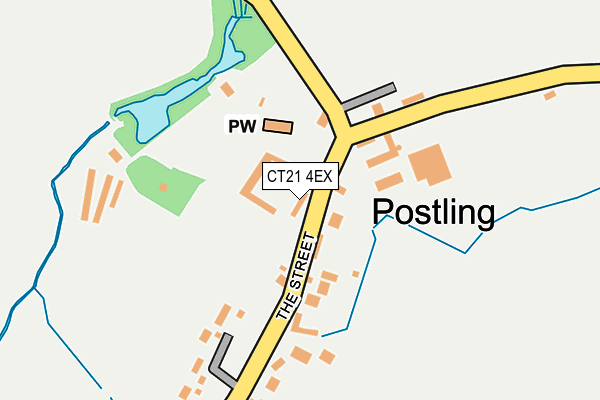 CT21 4EX map - OS OpenMap – Local (Ordnance Survey)