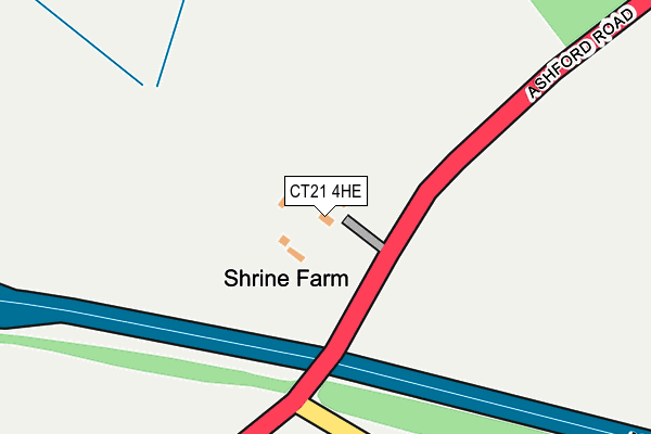 CT21 4HE map - OS OpenMap – Local (Ordnance Survey)