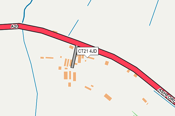CT21 4JD map - OS OpenMap – Local (Ordnance Survey)