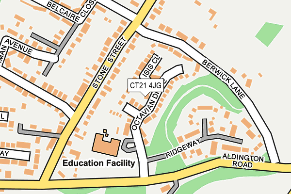 CT21 4JG map - OS OpenMap – Local (Ordnance Survey)