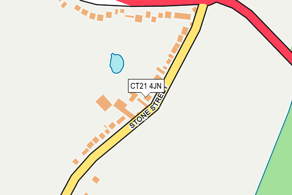 CT21 4JN map - OS OpenMap – Local (Ordnance Survey)