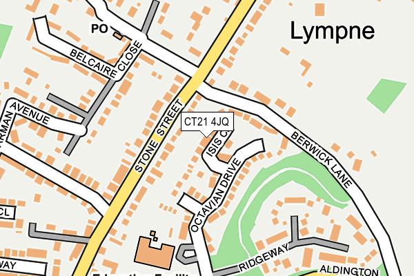 CT21 4JQ map - OS OpenMap – Local (Ordnance Survey)