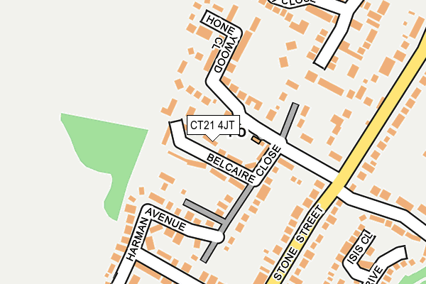 CT21 4JT map - OS OpenMap – Local (Ordnance Survey)