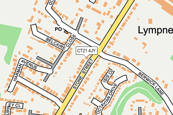 CT21 4JY map - OS OpenMap – Local (Ordnance Survey)