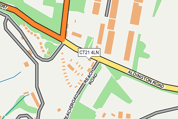 CT21 4LN map - OS OpenMap – Local (Ordnance Survey)