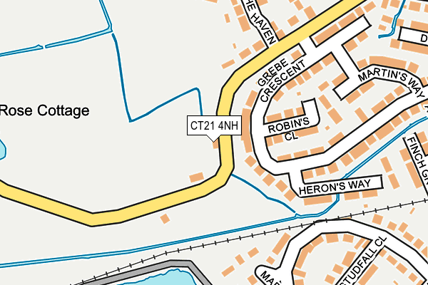 CT21 4NH map - OS OpenMap – Local (Ordnance Survey)