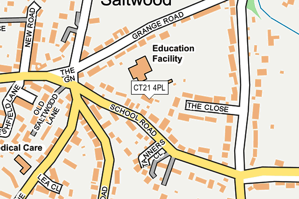 CT21 4PL map - OS OpenMap – Local (Ordnance Survey)