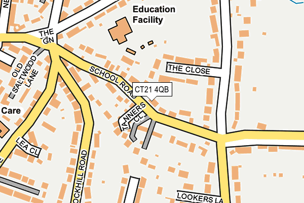 CT21 4QB map - OS OpenMap – Local (Ordnance Survey)