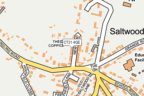 CT21 4QE map - OS OpenMap – Local (Ordnance Survey)