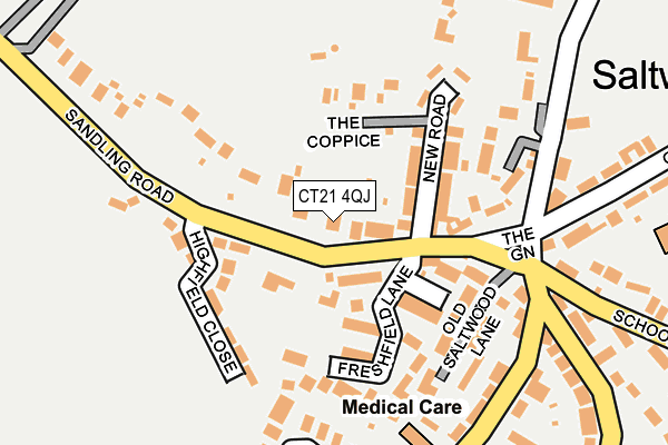 CT21 4QJ map - OS OpenMap – Local (Ordnance Survey)
