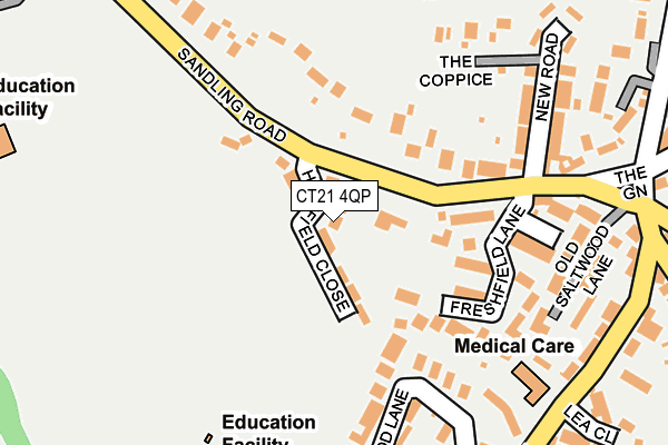 CT21 4QP map - OS OpenMap – Local (Ordnance Survey)