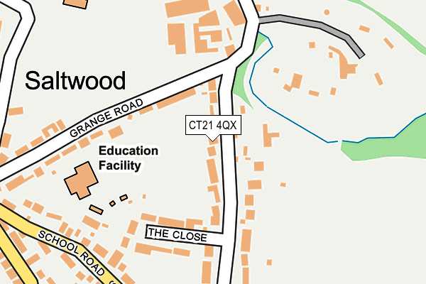 CT21 4QX map - OS OpenMap – Local (Ordnance Survey)