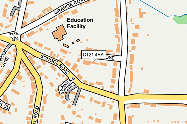 CT21 4RA map - OS OpenMap – Local (Ordnance Survey)