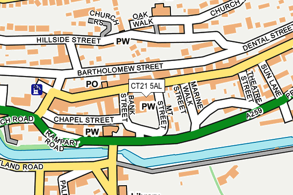 CT21 5AL map - OS OpenMap – Local (Ordnance Survey)