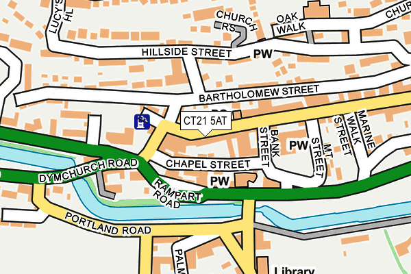 CT21 5AT map - OS OpenMap – Local (Ordnance Survey)