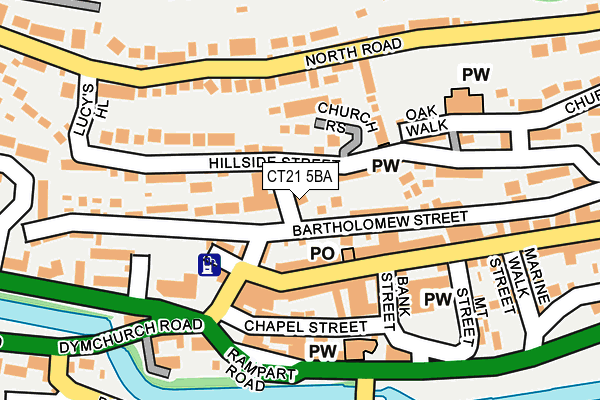 CT21 5BA map - OS OpenMap – Local (Ordnance Survey)