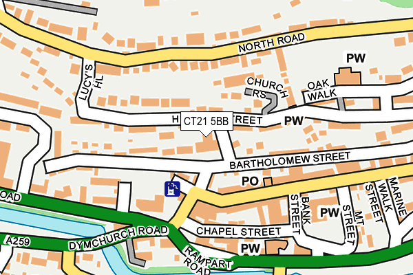 CT21 5BB map - OS OpenMap – Local (Ordnance Survey)