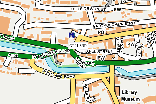 CT21 5BD map - OS OpenMap – Local (Ordnance Survey)