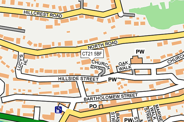 CT21 5BF map - OS OpenMap – Local (Ordnance Survey)