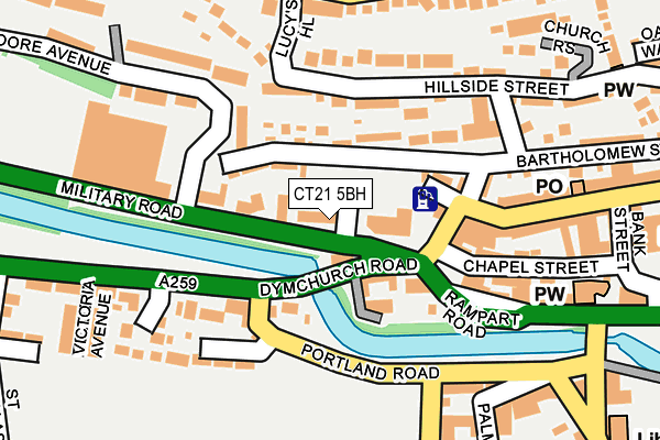 CT21 5BH map - OS OpenMap – Local (Ordnance Survey)