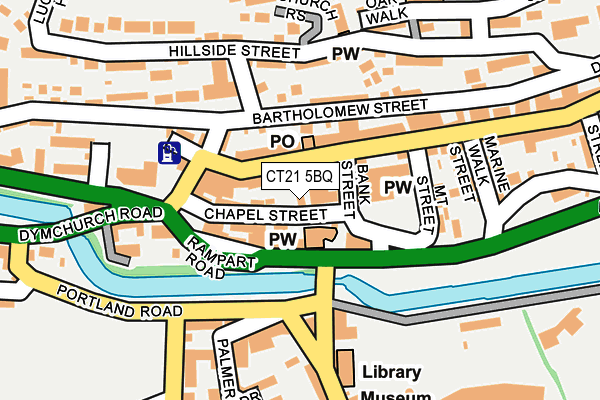 CT21 5BQ map - OS OpenMap – Local (Ordnance Survey)