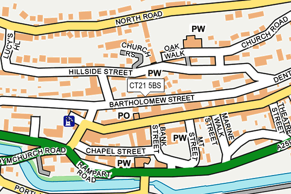 CT21 5BS map - OS OpenMap – Local (Ordnance Survey)