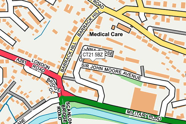CT21 5BZ map - OS OpenMap – Local (Ordnance Survey)