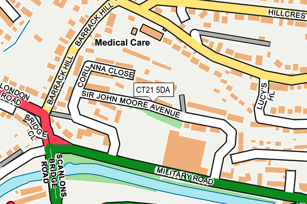 CT21 5DA map - OS OpenMap – Local (Ordnance Survey)