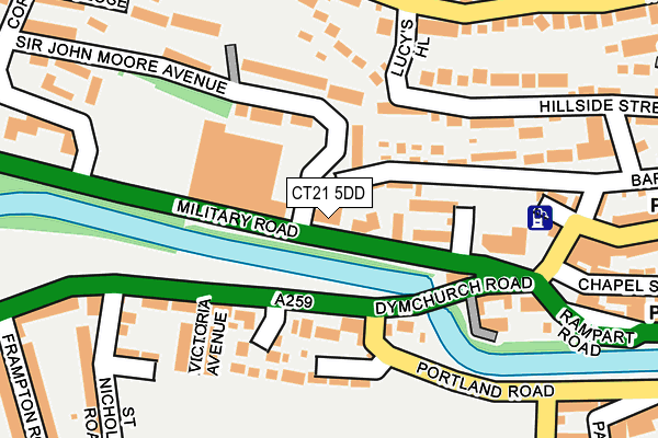 CT21 5DD map - OS OpenMap – Local (Ordnance Survey)