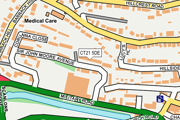 CT21 5DE map - OS OpenMap – Local (Ordnance Survey)