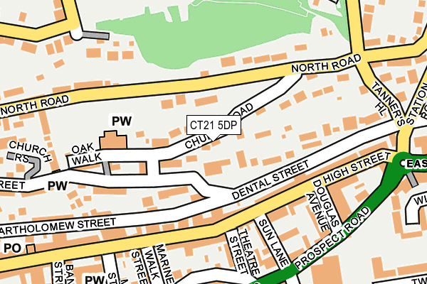 CT21 5DP map - OS OpenMap – Local (Ordnance Survey)