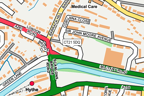 CT21 5DQ map - OS OpenMap – Local (Ordnance Survey)