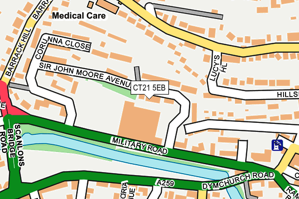 CT21 5EB map - OS OpenMap – Local (Ordnance Survey)