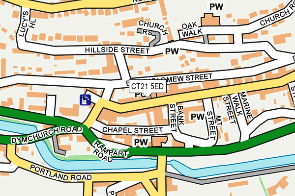 CT21 5ED map - OS OpenMap – Local (Ordnance Survey)