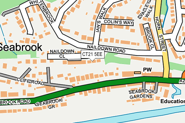 CT21 5EE map - OS OpenMap – Local (Ordnance Survey)