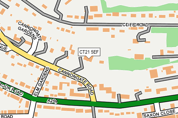 CT21 5EF map - OS OpenMap – Local (Ordnance Survey)