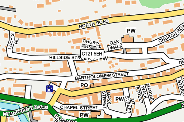 CT21 5EH map - OS OpenMap – Local (Ordnance Survey)