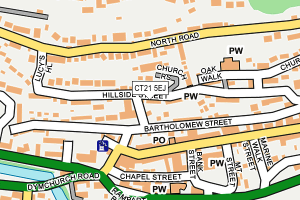CT21 5EJ map - OS OpenMap – Local (Ordnance Survey)