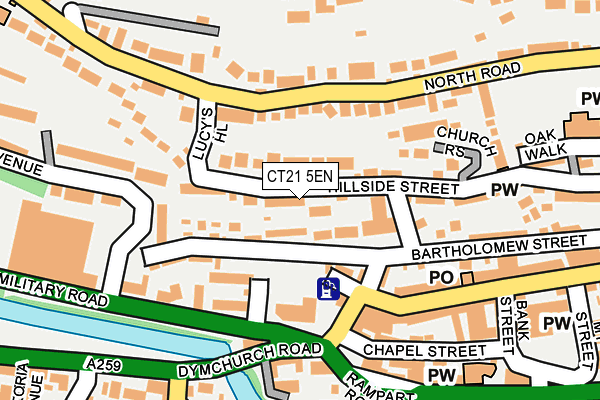 CT21 5EN map - OS OpenMap – Local (Ordnance Survey)