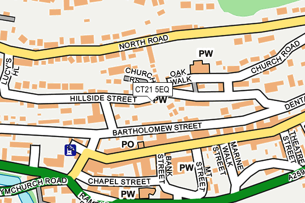 CT21 5EQ map - OS OpenMap – Local (Ordnance Survey)