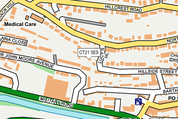 CT21 5ES map - OS OpenMap – Local (Ordnance Survey)