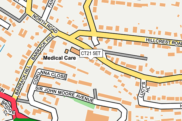 CT21 5ET map - OS OpenMap – Local (Ordnance Survey)
