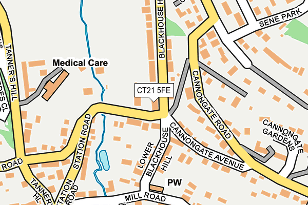 CT21 5FE map - OS OpenMap – Local (Ordnance Survey)