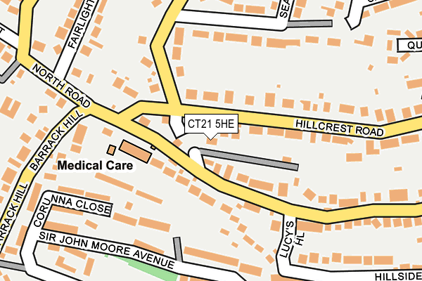 CT21 5HE map - OS OpenMap – Local (Ordnance Survey)