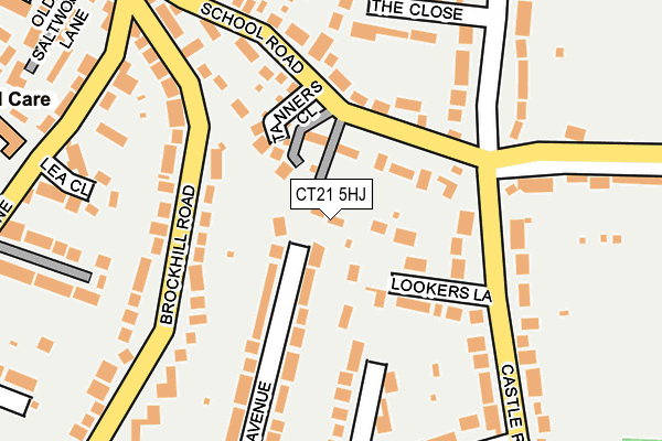 CT21 5HJ map - OS OpenMap – Local (Ordnance Survey)