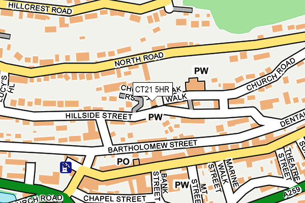 CT21 5HR map - OS OpenMap – Local (Ordnance Survey)