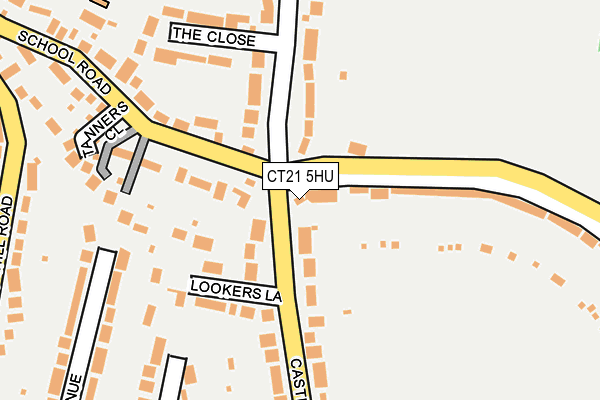 CT21 5HU map - OS OpenMap – Local (Ordnance Survey)