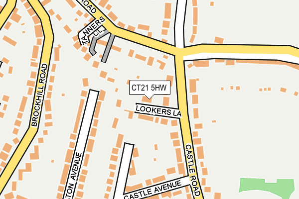 CT21 5HW map - OS OpenMap – Local (Ordnance Survey)