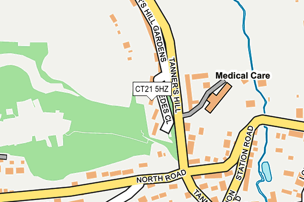 CT21 5HZ map - OS OpenMap – Local (Ordnance Survey)