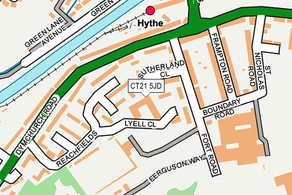 CT21 5JD map - OS OpenMap – Local (Ordnance Survey)